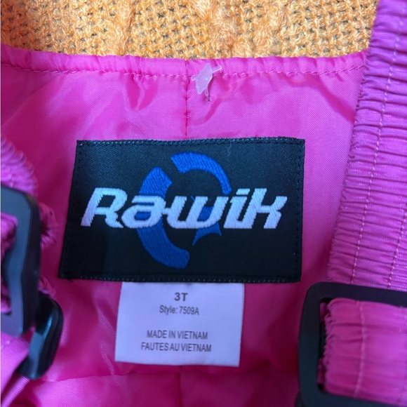 Kids Pink Snow Bib - Picture 2 of 2